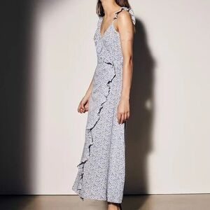 Madewell Ruffled Wrap Maxi Dress in Americana Floral women’s size 4 small